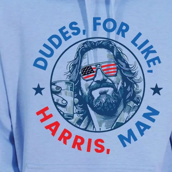 Dudes For Harris Kamala 2024 Madam President Democrat Unisex Surf Hoodie