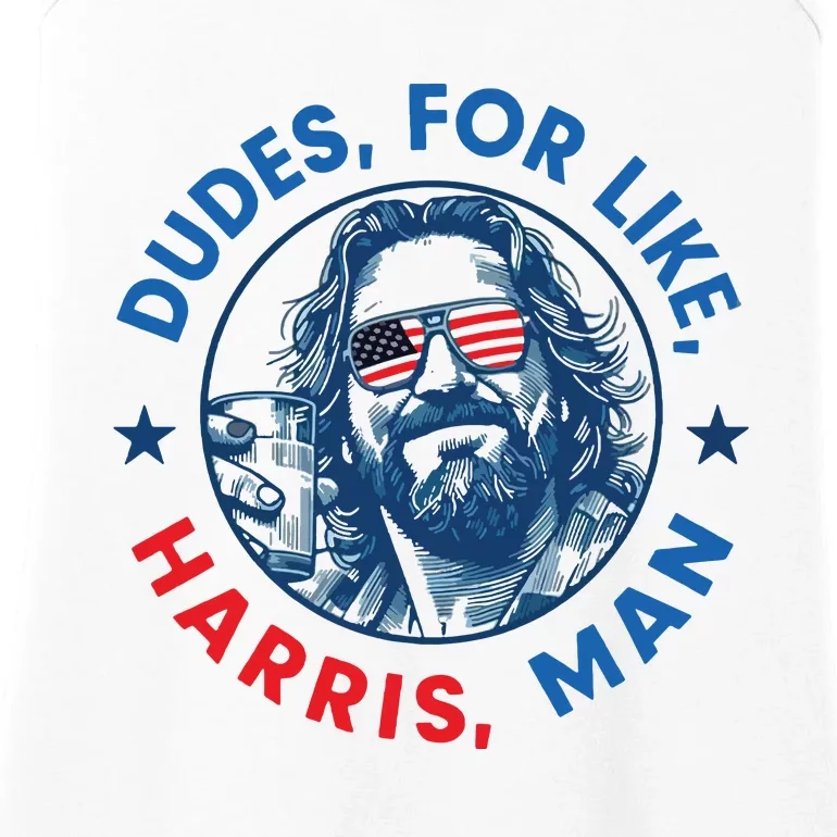 Dudes For Harris Kamala 2024 Madam President Democrat Ladies Essential Tank