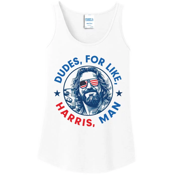 Dudes For Harris Kamala 2024 Madam President Democrat Ladies Essential Tank