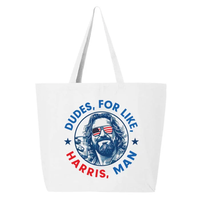 Dudes For Harris Kamala 2024 Madam President Democrat 25L Jumbo Tote