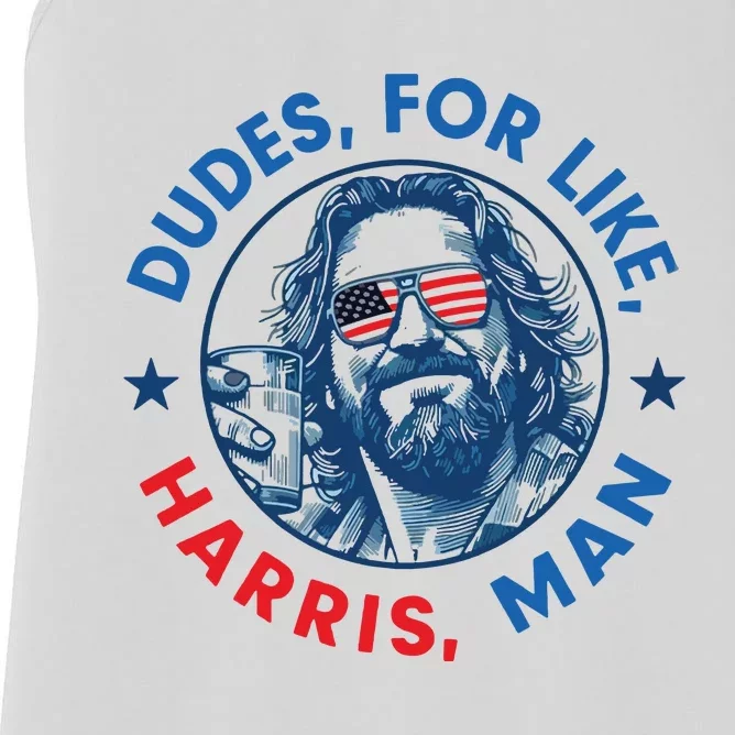 Dudes For Harris Kamala 2024 Madam President Democrat Women's Racerback Tank