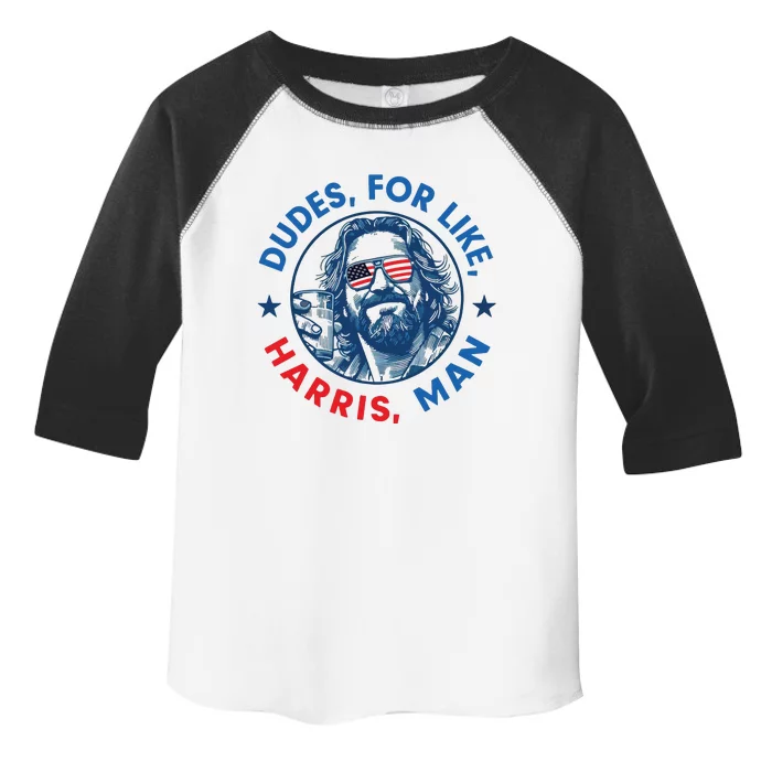 Dudes For Harris Kamala 2024 Madam President Democrat Toddler Fine Jersey T-Shirt