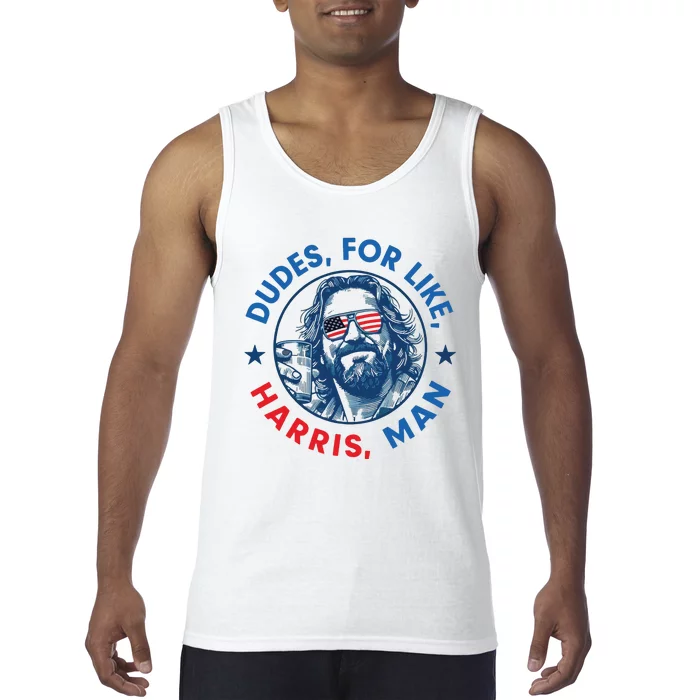 Dudes For Harris Kamala 2024 Madam President Democrat Tank Top