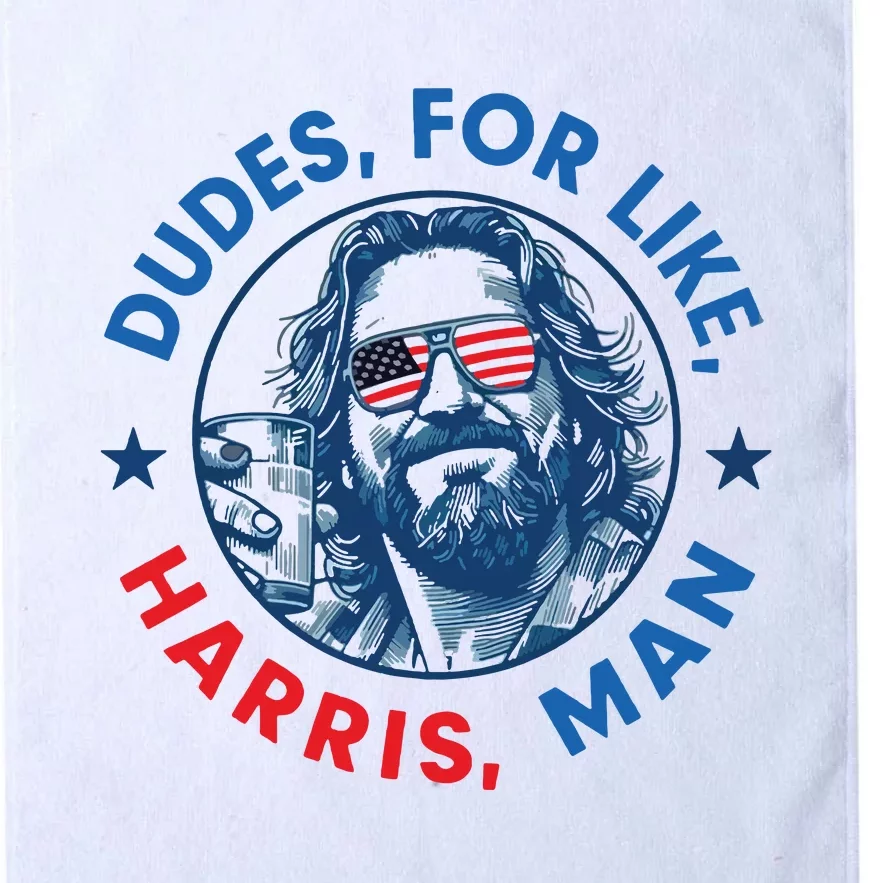 Dudes For Harris Kamala 2024 Madam President Democrat Platinum Collection Golf Towel