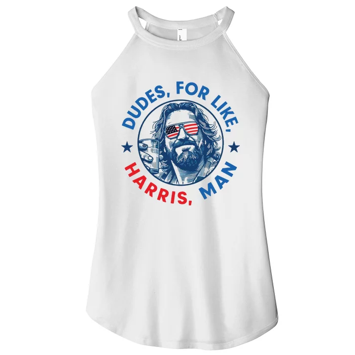 Dudes For Harris Kamala 2024 Madam President Democrat Women’s Perfect Tri Rocker Tank