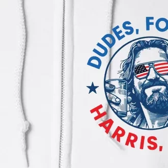 Dudes For Harris Kamala 2024 Madam President Democrat Full Zip Hoodie