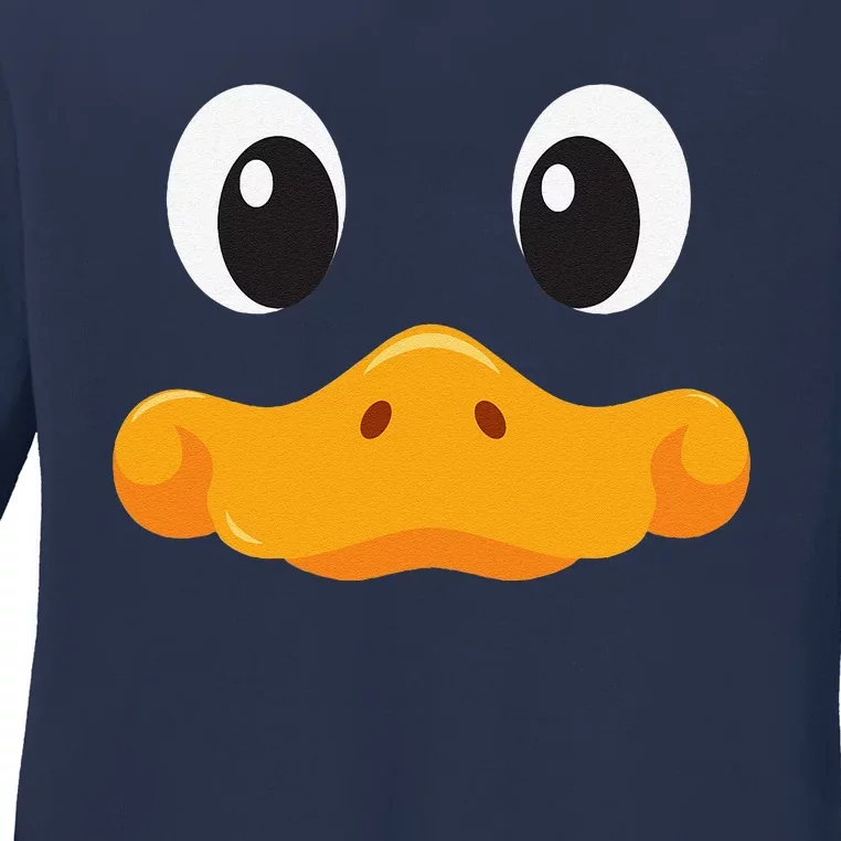 Duck Face Halloween Costume Birthday Idea Cute Funny Ladies Long Sleeve Shirt