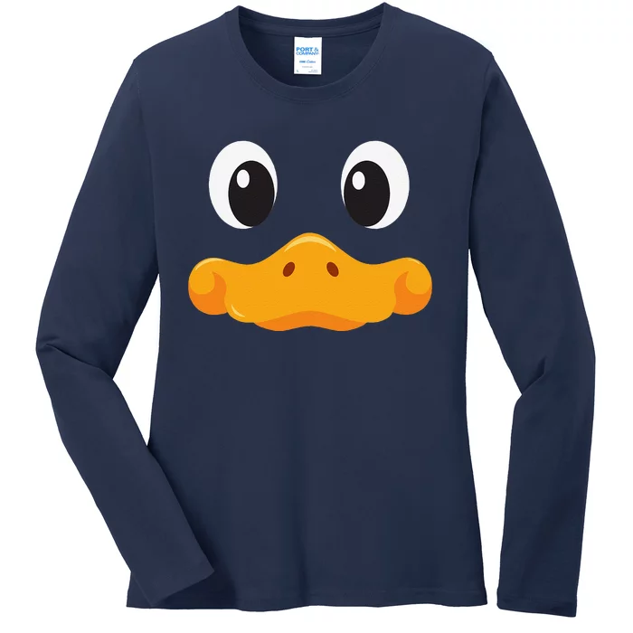 Duck Face Halloween Costume Birthday Idea Cute Funny Ladies Long Sleeve Shirt