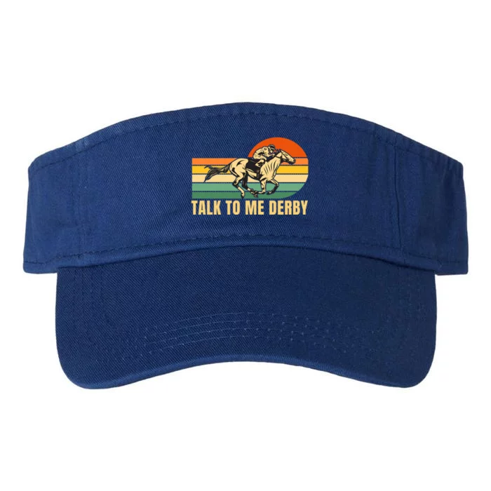 Derby Funny Horse Racing Retro Kentucky Talk To Me Gift Valucap Bio-Washed Visor