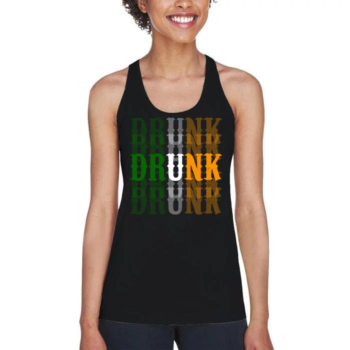 Drunk Funny Irish Drinking Women's Racerback Tank