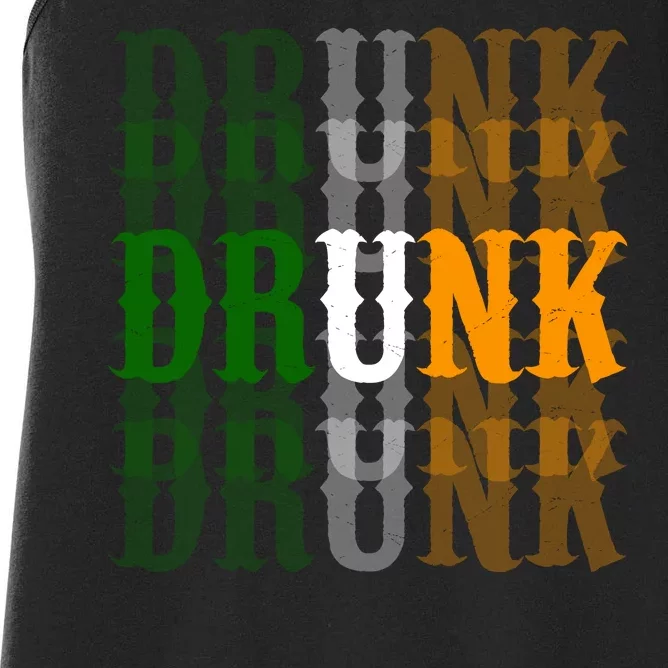 Drunk Funny Irish Drinking Women's Racerback Tank