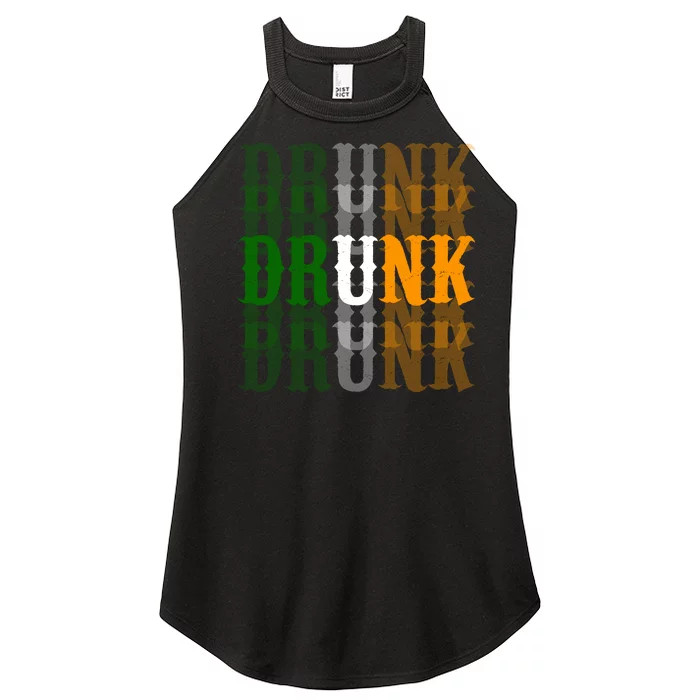 Drunk Funny Irish Drinking Women’s Perfect Tri Rocker Tank