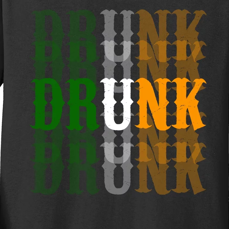 Drunk Funny Irish Drinking Kids Long Sleeve Shirt