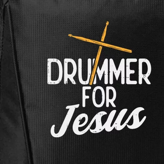 Drummer For Jesus God Drumming Christian Men City Backpack