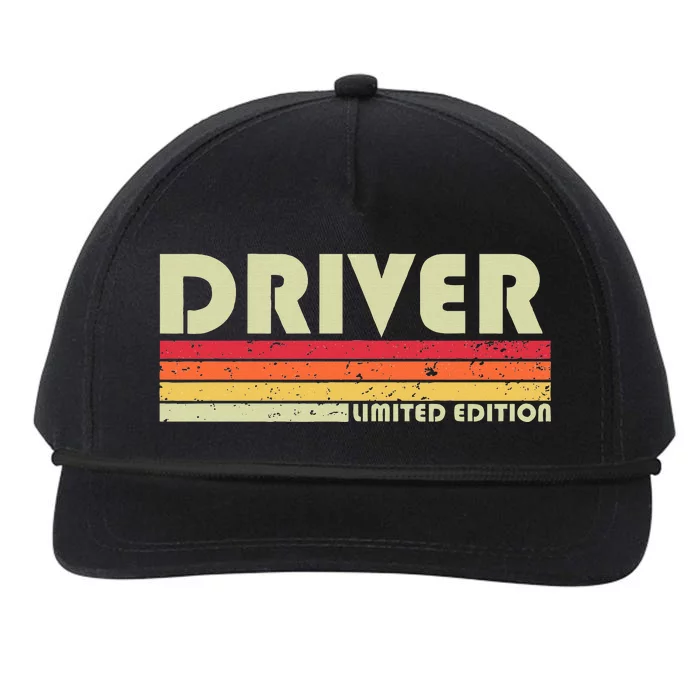 Driver Funny Job Title Profession Birthday Worker Idea Snapback Five-Panel Rope Hat