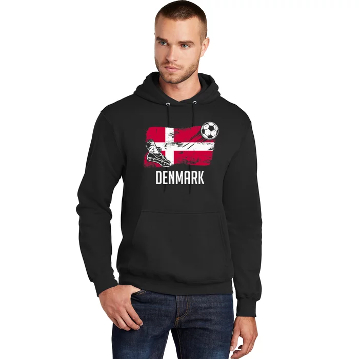 Denmark Flag Jersey Danish Soccer Team Danish Premium Hoodie