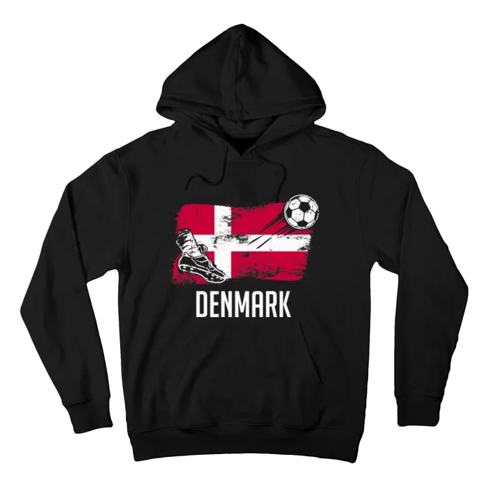 Denmark Flag Jersey Danish Soccer Team Danish Premium Hoodie