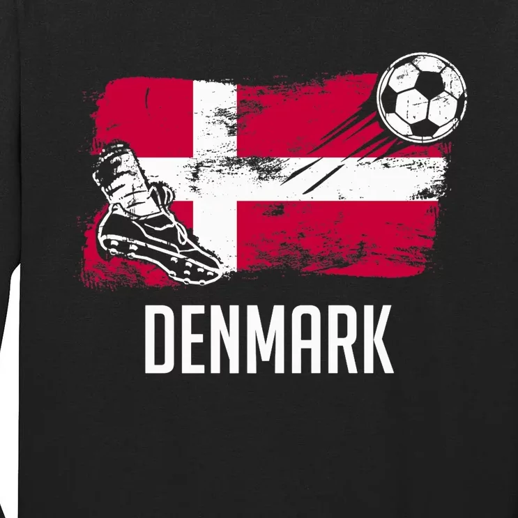 Denmark Flag Jersey Danish Soccer Team Danish Premium Tall Long Sleeve T-Shirt