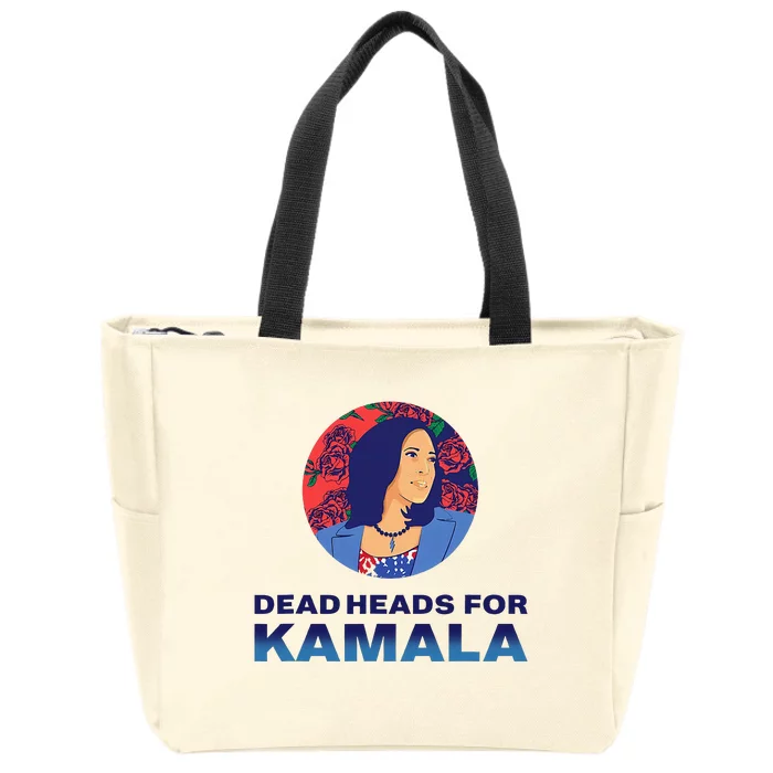 Deadheads For Kamala Zip Tote Bag