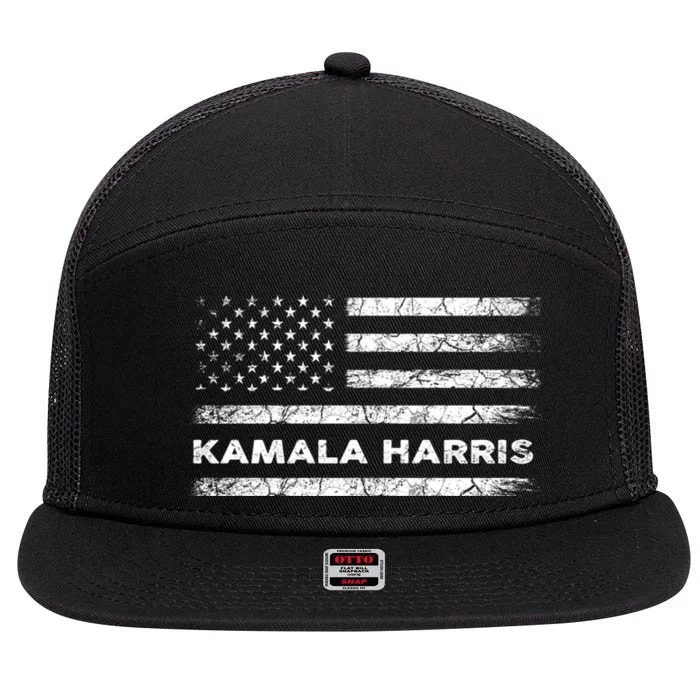 Democrats For Kamala Harris 2024 7 Panel Mesh Trucker Snapback Hat