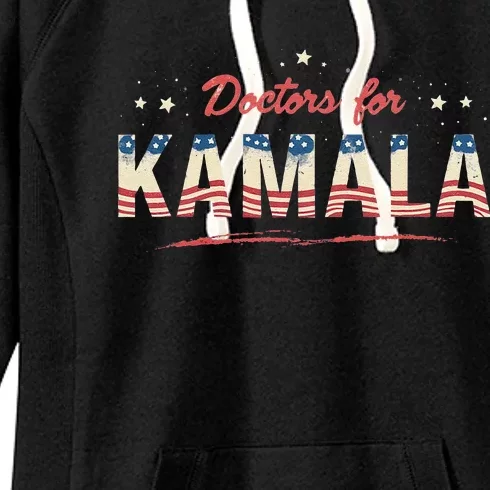 Doctors For Kamala Patriotic American Tim Walz Kamala Harris Women's Fleece Hoodie