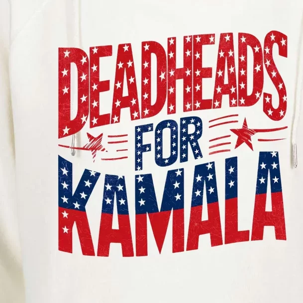 Deadheads For Kamala Kamala Harris My President 2024 Womens Funnel Neck Pullover Hood