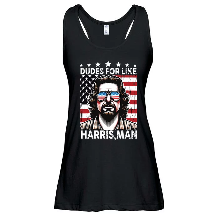 Dudes For Like Harris Man White Dude For Kamala Harris 2024 Ladies Essential Flowy Tank