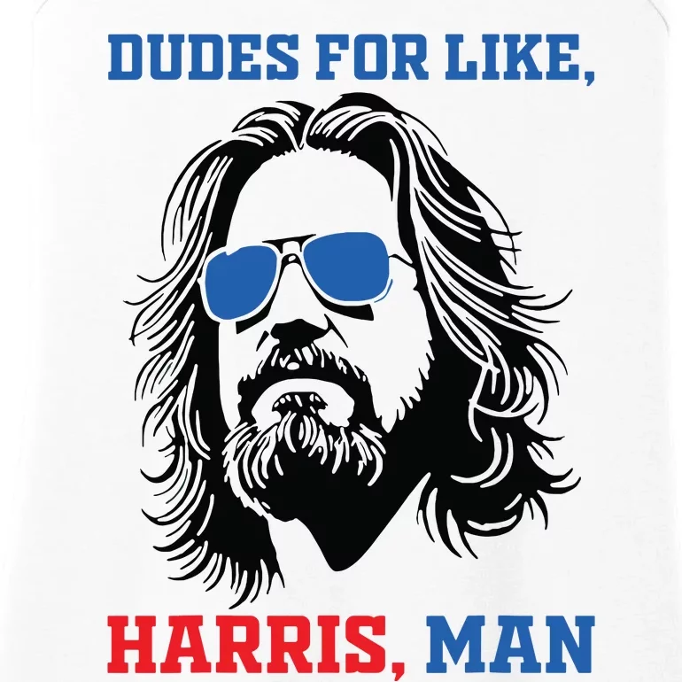 Dudes For Like Harris Man White Dude For Kamala Harris 2024 Ladies Essential Tank