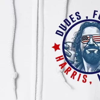 Dudes For Like Harris Man Funny White Dudes For Harris 2024 Full Zip Hoodie