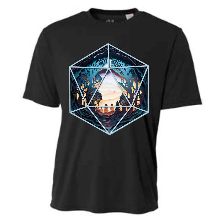 D20 Fantasy Landscape Cooling Performance Crew T-Shirt