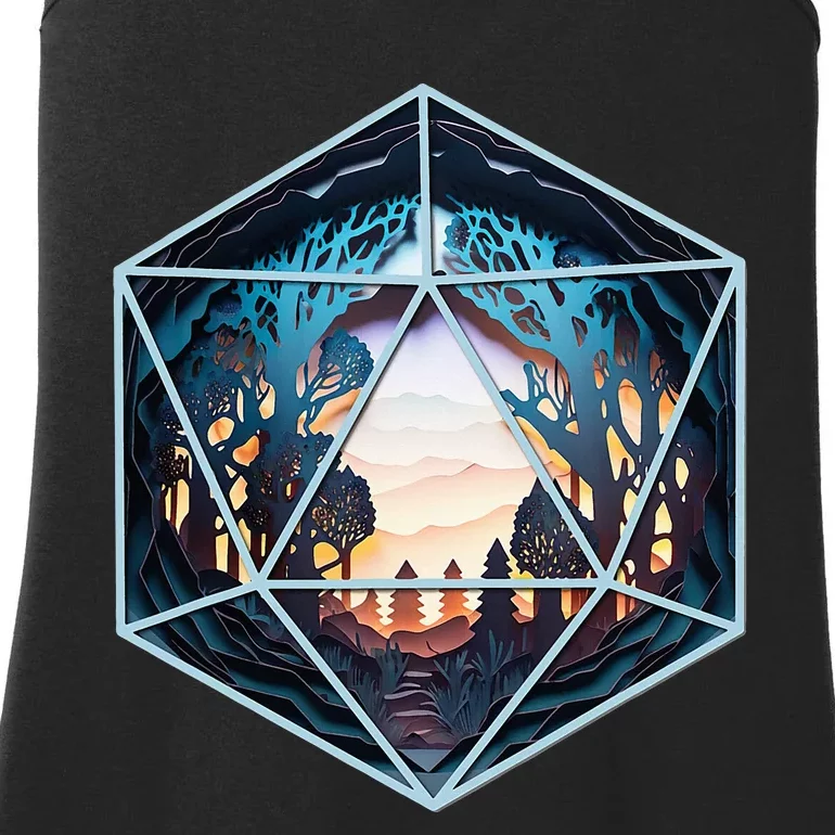 D20 Fantasy Landscape Ladies Essential Tank