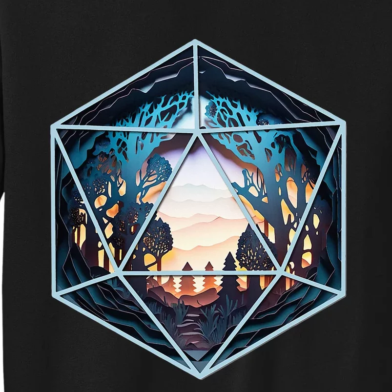 D20 Fantasy Landscape Tall Sweatshirt