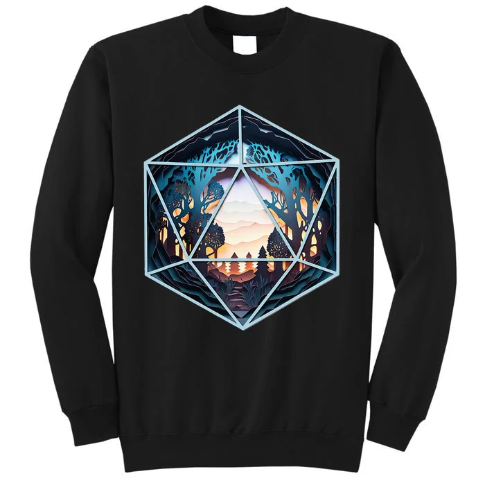 D20 Fantasy Landscape Tall Sweatshirt