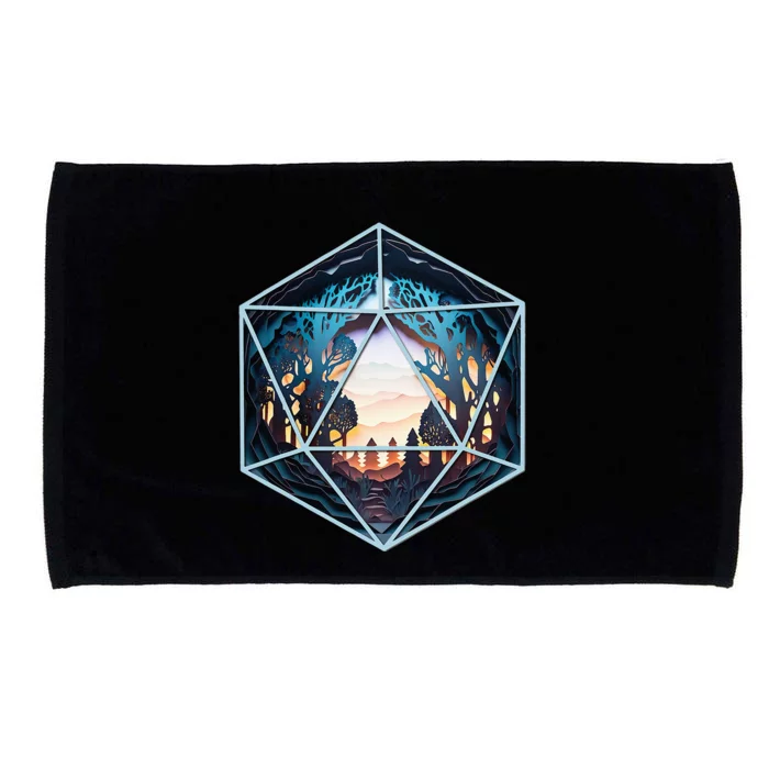 D20 Fantasy Landscape Microfiber Hand Towel