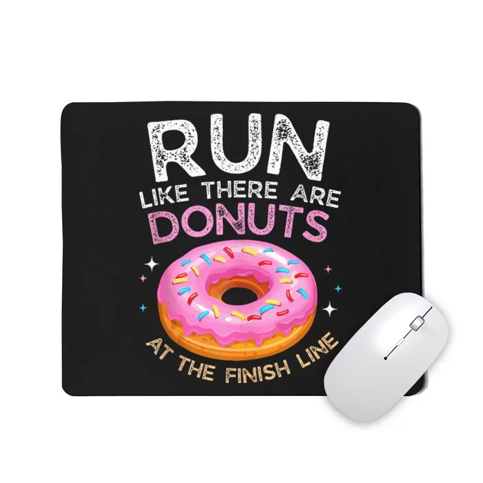 Donut Finish Line Marathon Funny Running For Men Women Mousepad