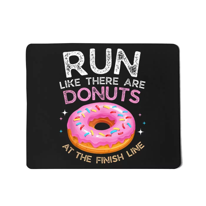 Donut Finish Line Marathon Funny Running For Men Women Mousepad