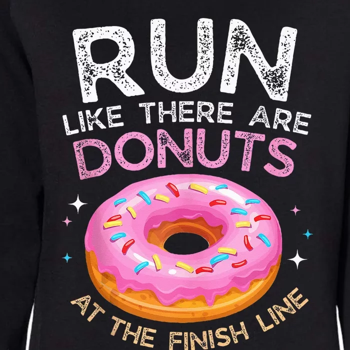 Donut Finish Line Marathon Funny Running For Men Women Womens California Wash Sweatshirt