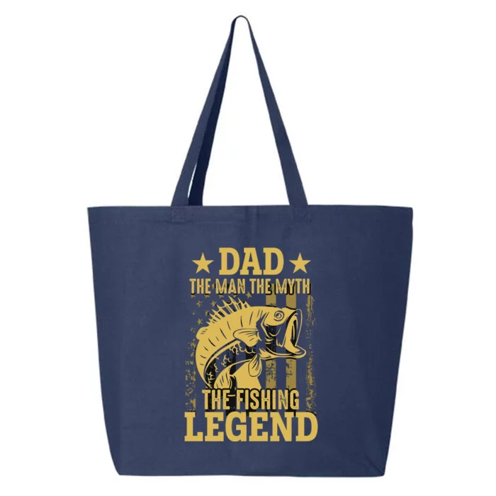 Dad Fishing Legend Flag 25L Jumbo Tote