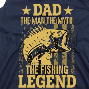 Dad Fishing Legend Flag Tank Top