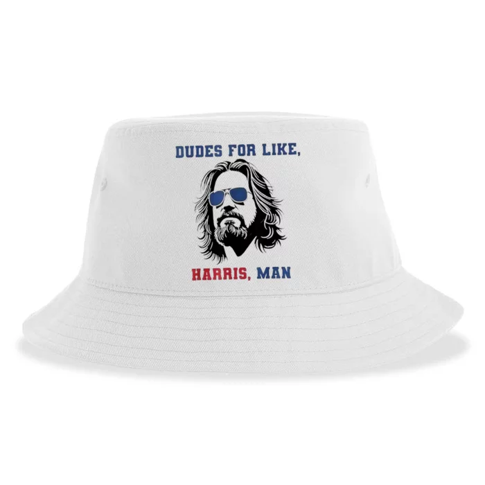 Dudes For Like Harris Man White Dudes For Harris Sustainable Bucket Hat