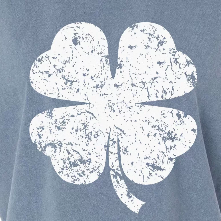 Distressed Four Leaf Clover Irish Pride St Patrick's Day Garment-Dyed Women's Muscle Tee