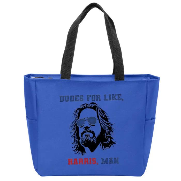 Dudes For Like Harris White Dudes For Harris Zip Tote Bag