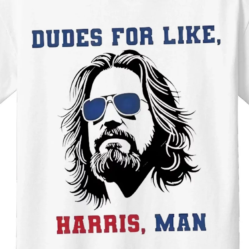 Dudes For Like Harris White Dudes For Harris Kids T-Shirt