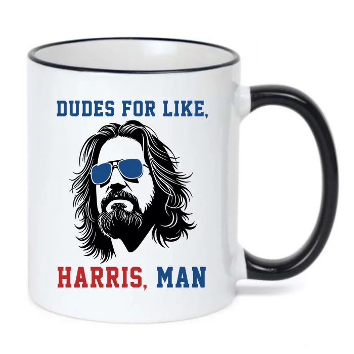 Dudes For Like Harris Man Funny Kamala Harris 2024 Black Color Changing Mug