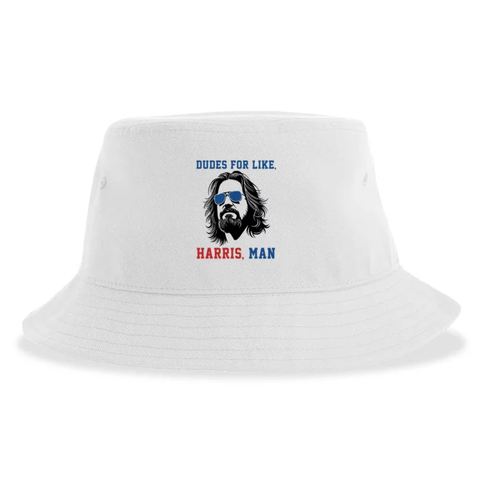 Dudes For Like Harris Man Funny Kamala Harris 2024 Sustainable Bucket Hat