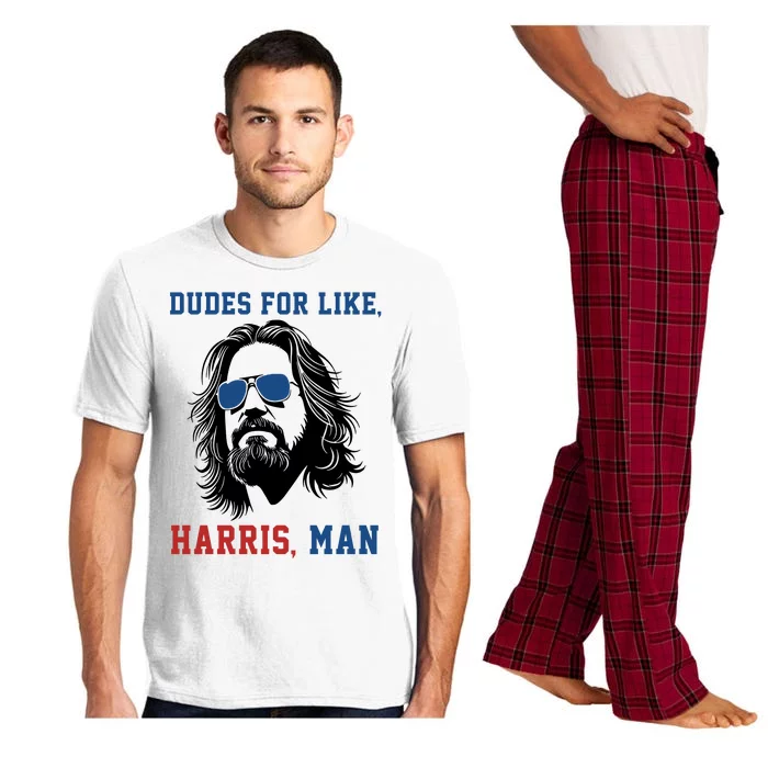 Dudes For Like Harris Man Funny Kamala Harris 2024 Pajama Set