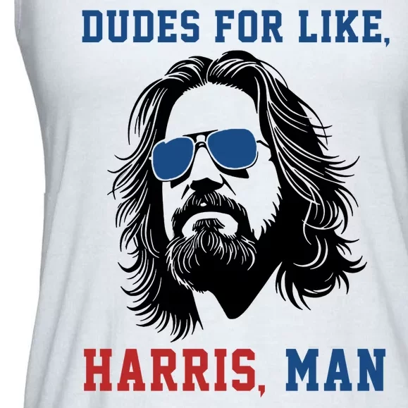 Dudes For Like Harris Man Funny Kamala Harris 2024 Ladies Essential Flowy Tank