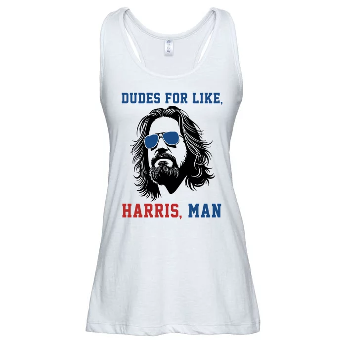 Dudes For Like Harris Man Funny Kamala Harris 2024 Ladies Essential Flowy Tank