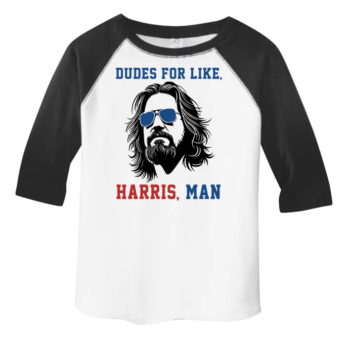 Dudes For Like Harris Man Funny Kamala Harris 2024 Toddler Fine Jersey T-Shirt