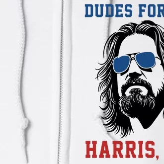 Dudes For Like Harris Man Funny Kamala Harris 2024 Full Zip Hoodie